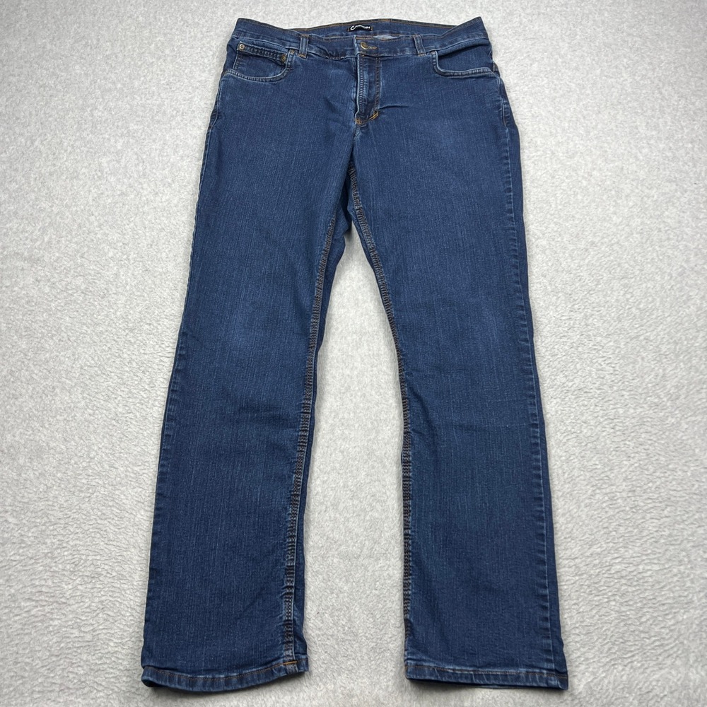 Origin Delta 68 Jeans Mens 34x32* Blue Dark Wash Straight Stretch USA Made D68